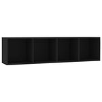Book Cabinet/TV Cabinet Black 143x30x36 cm 800262