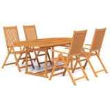 Garden Dining Set Natural Wood Solid Acacia Wood Large Expandable 3058011