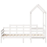 Day Bed with Roof without Mattress White 80x200 cm Solid Wood 3282303