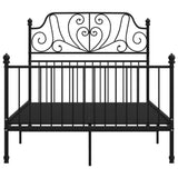 Bed Frame without Mattress Black Metal 120x200 cm 324847