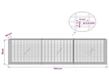 Gabion with 3.5 mm Wire and 5x2.5 cm Mesh 150x20x50 cm 3461637