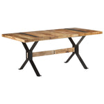 ZNTS Dining Table 180x90x76 cm Rough Mango Wood 321610