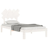 Bed Frame without Mattress White 90x200 cm Solid Wood Pine 3193712
