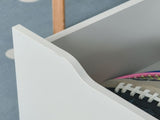 Kids Bookshelf, Toy Organiser, with Storage Drawer, Wheels - Grey T3398P347676