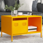 ZNTS Coffee Table Mustard Yellow 68.5x50x43.5 cm Cold-rolled Steel 851283