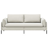 3-Seater Sofa Cream 222 x 81 x 89 cm Velvet 42048650