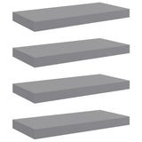 Floating Wall Shelves 4 pcs Grey 50x23x3.8 cm MDF 323852