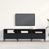 TV Cabinet Black Oak 150 x 30 x 44.5 cm Engineered Wood 862878