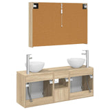 Bathroom Cabinet Set 4 pcs Sonoma Oak Engineered Wood 3406345