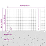 Wild Fence with Posts 25 x 1.5 m 3337134