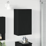 Bathroom Cabinet Wall-mounted with Door Black 39 x 23.5 x 65 cm 883385