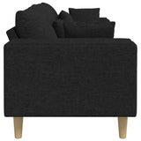 Fabric Sofa with Cushion Black 208 cm Fabric 3335145
