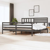Bed Frame Grey Solid pine wood Double Durable Bed Frame 3101110