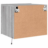 Wall-mounted Bedside Cabinet with LED Lights Grey Sonoma 836822