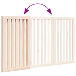 Dog Gate Foldable 3 Panels 150 cm Poplar Wood 352238