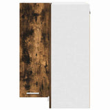 Hanging Cabinet Smoked Oak and White 57 x 57 x 80 cm 884294
