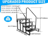 RV Step Stool, 4 Step, Hot Tub Steps with Handrail, Portable Pool, 660Lbs Heavy Duty 12781075
