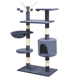 Cat Tree with Sisal Scratching Posts 125 cm Dark Blue 170484