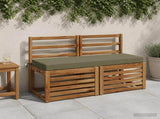 2-Piece Bench Cushions SOEST 2 pcs 100% Polyester Olive Green 949719