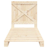 Bed Frame without Mattress with Headboard 90x200 cm Solid Wood 3281568