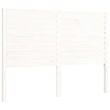Bed Frame without Mattress White Double Solid Wood Pine 3193182