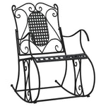 Rocking Bench 84 cm Black Steel 318830