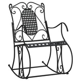 Rocking Bench 84 cm Black Steel 318830