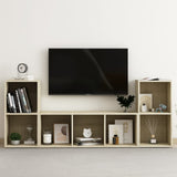 3 Piece TV Cabinet Set Sonoma Oak Engineered Wood 3080018