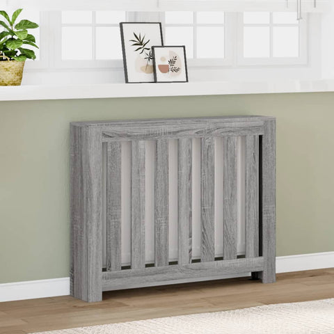 ZNTS Radiator Cover Grey Sonoma 104x20x82 cm Engineered Wood 852740