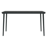 5 Piece Garden Dining Set Black PVC Rattan 3099217
