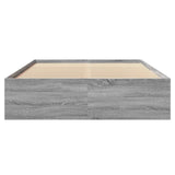Bed Frame without Mattress Grey Sonoma 120x200 cm Engineered Wood 3295665