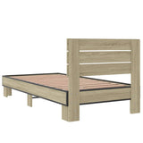 Bed Frame without Mattress Sonoma Oak 75x190 cm Small Single 845748
