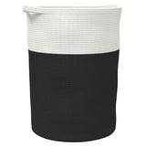 Storage Basket Black and White 49x65 cm Cotton 358495