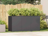 Planter Black 120x40x80 cm Cold-rolled Steel 860717