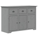 Highborad "BODO" Grey 115.5x43x200.5 cm Solid Wood Pine 3206453