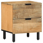 ZNTS Bedside Cabinet Brown 40x33x46 cm Solid Wood Mango 4017718