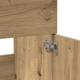 Bathroom Cabinet with Mirror Artisan Oak Engineered Wood 856382