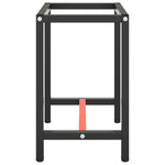 ZNTS Work Bench Frame Matte Black and Matte Red 70x50x79 cm Metal 151449