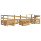 Outdoor Sofa Set 8 pcs White 59 x 59 x 37 cm Solid Acacia Wood 3392214