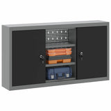 Tool Cabinet with Shelf Black and Grey 100 x 20 x 55 cm 4103473