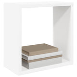 Wall Cube Shelves 4 pcs White 30x15x30 cm 806999