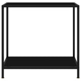 Console Table Black Tempered Glass & Powder-Coated Steel Medium 322832