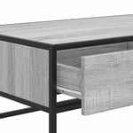 ZNTS Coffee Table Grey Sonoma 100x50x35 cm Engineered Wood and Metal 848782