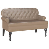 Bench Cappuccino 119.5 x 64.5 x 75 cm Faux Leather 42019298