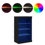 LED Sideboard Black Oak 60.5 x 37 x 100 cm Engineered Wood 863047
