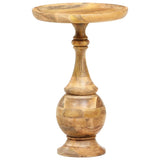 ZNTS Round Side Table 43x43x66 cm Solid Mango Wood 286471