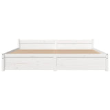Bed Frame without Mattress White Solid Wood 200x200 cm 815065