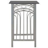 ZNTS 3 Piece Bar Set Wood and Steel Anthracite 284397