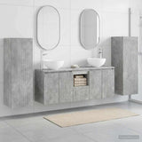Bathroom Furniture Set 5 pcs Concrete Grey 33 x 34.5 x 100 cm 3405986