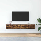 TV Cabinets 2 pcs Smoked Oak 80x31x25.5 cm Engineered Wood 861517